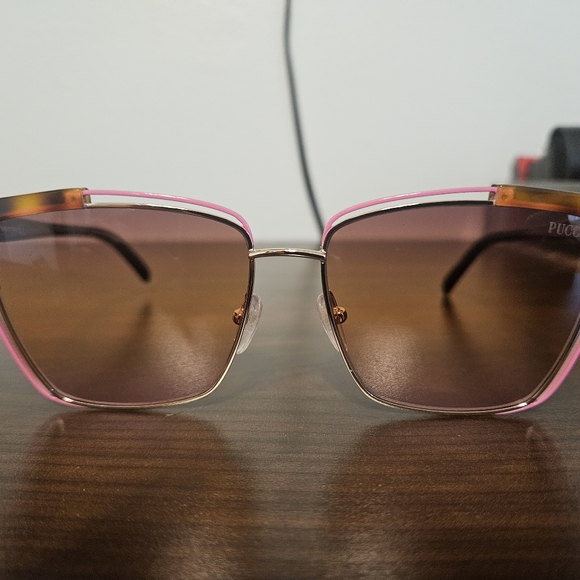 PUCCI  Pink and Brown Sunglasses - Picture 2 of 3